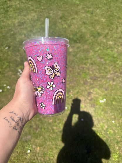 Custom ‘Starbies’ 16oz Snowglobe Tumbler