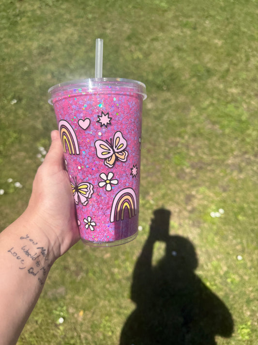 Custom ‘Starbies’ 16oz Snowglobe Tumbler