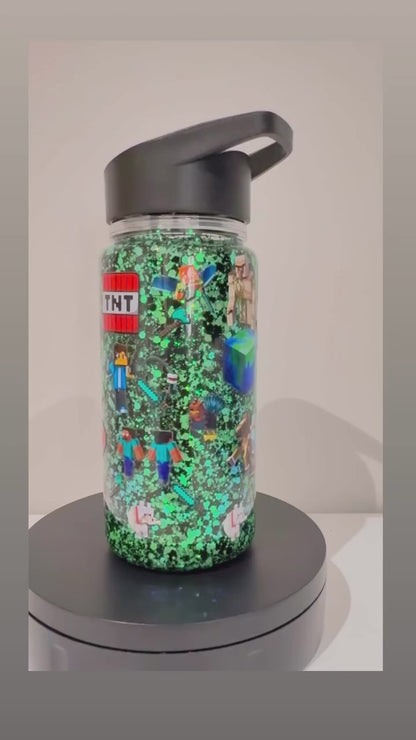 Minecraft Personalised Snowglobe Drink Bottle